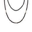 BLACK SPINEL AND CRYSTAL GOLD NECKLACE - MINERAL NECKLACES - NECKLACES