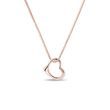 Heart-shaped necklace in rose gold