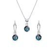 LONDON TOPAZ AND DIAMOND WHITE GOLD JEWELLERY SET - JEWELLERY SETS - FINE JEWELLERY