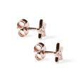 Star-shaped diamond earrings in rose gold