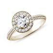 YELLOW GOLD PAVÉ SET DIAMOND RING - DIAMOND ENGAGEMENT RINGS - ENGAGEMENT RINGS