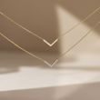 V-SHAPED YELLOW GOLD NECKLACE - YELLOW GOLD NECKLACES - NECKLACES