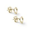 HEART EARRING STUDS IN YELLOW GOLD - YELLOW GOLD EARRINGS - EARRINGS