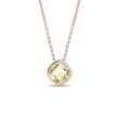 NÁHRDELNÍK Z RUŽOVÉHO ZLATA S LEMON QUARTZ - NÁHRDELNÍKY S DRAHOKAMAMI - NÁHRDELNÍKY