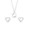 DIAMOND WHITE GOLD HEART JEWELRY SET - DIAMOND SETS - FINE JEWELRY