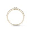 FINE ENGAGEMENT RING IN YELLOW GOLD WITH DIAMONDS - DIAMOND ENGAGEMENT RINGS - ENGAGEMENT RINGS