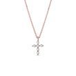 DIAMOND CROSS NECKLACE IN ROSE GOLD - DIAMOND NECKLACES{% if category.pathNames[0] != product.category.name %} - {% endif %}