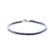 FACETED SAPPHIRE BRACELET IN WHITE GOLD - MINERAL BRACELETS - BRACELETS