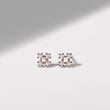 OHRRINGE MIT KNOPFVERSCHLUSS AUS 14 KT ROSÉGOLD - OHRSTECKER DIAMANT - OHRRINGE