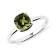 MOLDAVITE RING IN WHITE GOLD - MOLDAVITE RINGS - RINGS