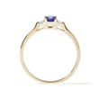 GOLDRING MIT BLAUEM SAPHIR UND DIAMANTEN - SAPHIRVERLOBUNGSRINGE - VERLOBUNGSRINGE