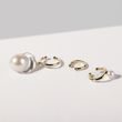 SINGLE GOLD CUFF EARRING WITH A PEARL - EAR CUFFS - EARRINGS