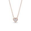 HEART-SHAPED DIAMOND PENDANT IN ROSE GOLD - DIAMOND NECKLACES - NECKLACES