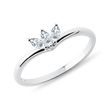 TRIPLE MARQUISE DIAMOND RING IN WHITE GOLD - ENGAGEMENT DIAMOND RINGS - ENGAGEMENT RINGS