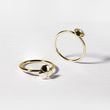GOLDRING MIT KLEEBLATT UND DIAMANT IM BRILLANTSCHLIFF - RINGE DIAMANT - RINGE