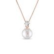 PERLENANHÄNGER MIT DIAMANT IN ROSÉGOLD - PERLEN ANHÄNGER - PERLEN