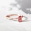 RING WITH TOURMALINE AND DIAMONDS IN ROSE GOLD - TOURMALINE RINGS - RINGS