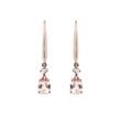 MORGANITE DROP EARRINGS IN ROSE GOLD - MORGANITE EARRINGS - EARRINGS