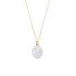 WHITE MOONSTONE NECKLACE IN YELLOW GOLD - SEASONS COLLECTION - KLENOTA COLLECTIONS