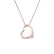 HEART-SHAPED DIAMOND NECKLACE IN ROSE GOLD - DIAMOND NECKLACES - NECKLACES