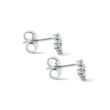 OHRRINGE MIT KNOPFVERSCHLUSS AUS 14 KT WEISSGOLD - OHRSTECKER DIAMANT - OHRRINGE
