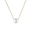 COLLIER D'OR JAUNE AVEC PERLE D'EAU DOUCE - PENDENTIFS EN PERLES - PERLES