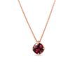 RHODOLITE NECKLACE IN ROSE GOLD - GEMSTONE NECKLACES - NECKLACES