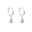 BOUCLES D'OREILLES EN OR BLANC AVEC DIAMANTS TAILLE TRILLION - BOUCLES D'OREILLES EN DIAMANT - BOUCLES D'OREILLES