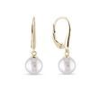 BOUCLES D'OREILLES EN OR JAUNE 14K AVEC PERLES - BOUCLES D'OREILLES EN PERLES - PERLES