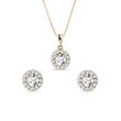 GOLD DIAMOND EARRING AND NECKLACE SET - DIAMOND SETS - FINE JEWELRY