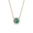 EMERALD AND DIAMOND NECKLACE IN YELLOW GOLD - EMERALD NECKLACES - NECKLACES