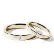HOCHZEITSSET MIT DIAMANT IM BAGUETTESCHLIFF IN GELBGOLD - GELBGOLDENE TRAURINGE IM SET - TRAURINGE