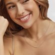 DIAMANTHALSKETTE MIT KLEINEM V-MOTIV UND DIAMANTEN IN GELBGOLD - KETTEN MIT DIAMANTEN - KETTEN