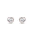 ROSE GOLD DIAMOND HEART EARRINGS - DIAMOND EARRINGS - EARRINGS
