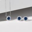 DIAMOND AND SAPPHIRE LUXURY JEWELRY SET - GEMSTONE SETS - FINE JEWELRY