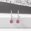 Brilliant Earrings with Tourmalines in Rose Gold
