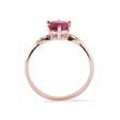 TOURMALINE AND DIAMOND RING IN PINK GOLD - TOURMALINE RINGS - RINGS