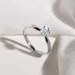 A HALF CARAT DIAMOND WHITE GOLD RING - BRILLIANT CUT DIAMOND ENGAGEMENT RINGS - ENGAGEMENT RINGS