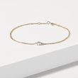 BRACELET EN OR JAUNE 14 CT AVEC BRILLANT - BRACELETS AVEC DIAMANTS - BRACELETS