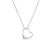 DIAMOND HEART NECKLACE IN 14K WHITE GOLD - DIAMOND NECKLACES - NECKLACES