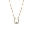 DIAMOND HORSESHOE NECKLACE IN YELLOW GOLD - DIAMOND NECKLACES - NECKLACES