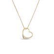 GOLD HEART PENDANT WITH A SMALL DIAMOND - DIAMOND NECKLACES - NECKLACES