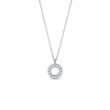 COLLIER D'OR BLANC AVEC PENDENTIF CIRCULAIRE ENDIAMANTÉ - COLLIERS AVEC DIAMANTS - COLLIERS