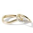 YELLOW GOLD WAVE WEDDING RING SET - YELLOW GOLD WEDDING SETS - WEDDING RINGS