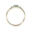 BLAUER DIAMANTRING IM BRILLANTSCHLIFF IN GELBGOLD - VERLOBUNGSRINGE MIT FARBIGEN DIAMANTEN - VERLOBUNGSRINGE