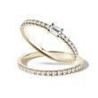 ROMANTICKÝ SET PRSTENŮ S DIAMANTY VE 14K ZLATĚ - SADY SNUBNÍCH A ZÁSNUBNÍCH PRSTENŮ - ZÁSNUBNÍ PRSTENY