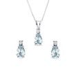 AQUAMARINE WHITE GOLD JEWELLERY SET - JEWELLERY SETS - FINE JEWELLERY