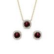 GARNET JEWELRY SET IN 14K YELLOW GOLD - JEWELRY SETS - FINE JEWELRY