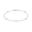 FEINES KETTENARMBAND MIT PERLEN IN ROSÉGOLD - PERLEN ARMBÄNDER - PERLEN