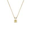 Yellow diamond necklace in yellow gold